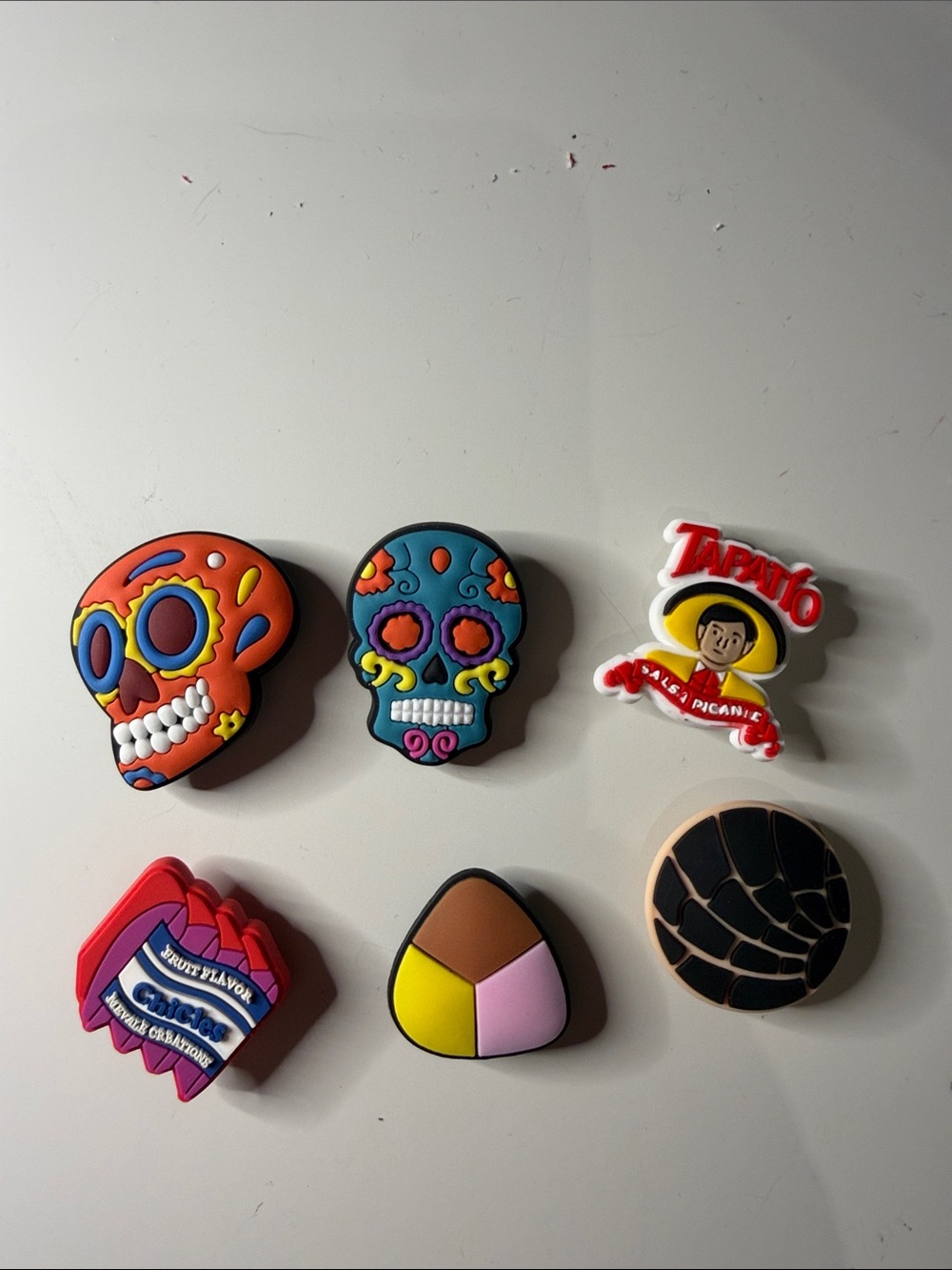 CROCS Multicolor Day of the Dead Skull & Fun Character Shoe Charms